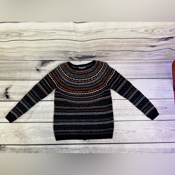 Vintage style Bass Blue and Orange Knit Sweater - Picture 3 of 7